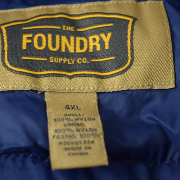 The Foundry Supply Co. Jackets & Coats Foundry Supply Big And Tall Puffer Jacket Navy 4xl